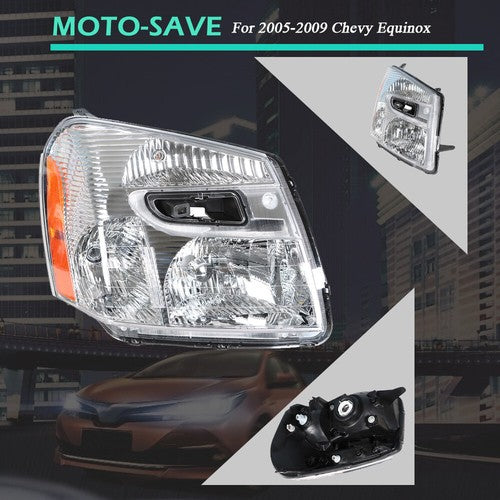 Headlight Fit For Chevy Equinox 2005-2009 Headlamps Passenger Side Clear Housing