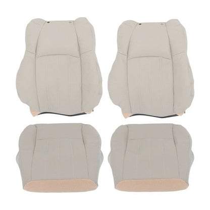 For Chrysler 300C 2005-2010 4PCS Both Side Bottom&Top Seat Cover Lt Gray Leather