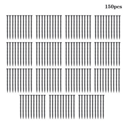 Landscape Edging Anchoring Garden Stakes Lawn Yard 150 Pcs Plastic Spikes 8 Inch