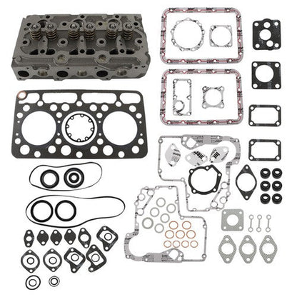Complete Cylinder Head Assy Valves & Full Gasket Set for Kubota D750 Engine