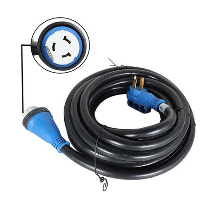 50 Amp 30ft Generator Extension Cord & Power Inlet Box Power Combo Kit