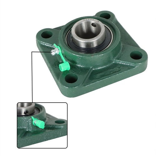 2 PCS Solid Base Pillow Block Flange Mounted Bearing 1" Bore 4 Bolt UCF205-16 US