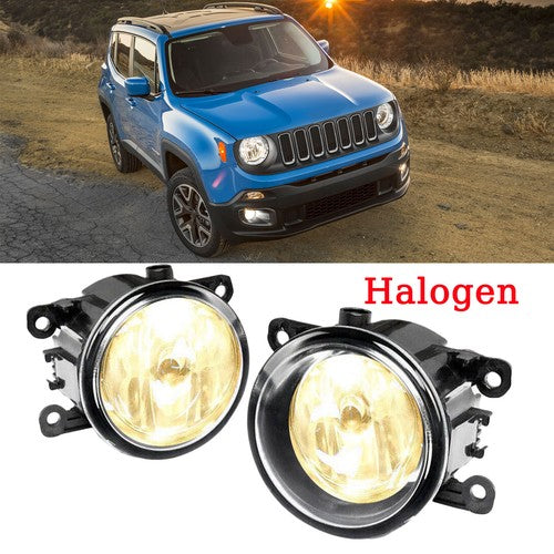 Front Clear Lens Fog Lights Bumper Lamp for 2015-2018 for Jeep Renegade