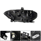 Black Headlight LED DRL Projector Lamp Right Side Fit For Ford Mustang 2018-2020