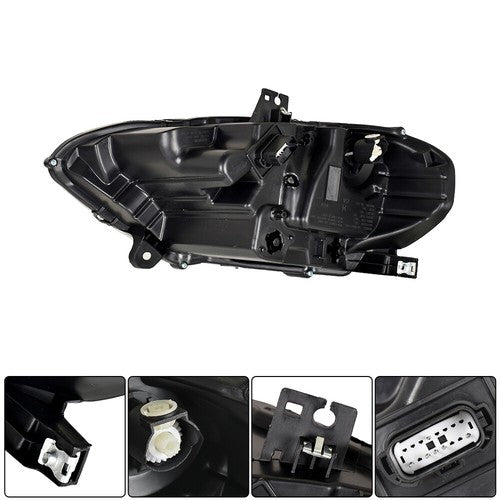 Black Headlight LED DRL Projector Lamp Right Side Fit For Ford Mustang 2018-2020