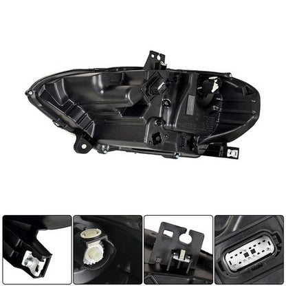 Black Headlight LED DRL Projector Lamp Right Side Fit For Ford Mustang 2018-2020