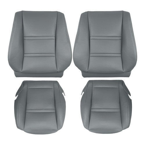 Leather FIT For Toyota Land Cruiser 1990-97 Driver & Passenger Seat Cover Gray