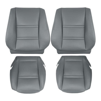 Leather FIT For Toyota Land Cruiser 1990-97 Driver & Passenger Seat Cover Gray
