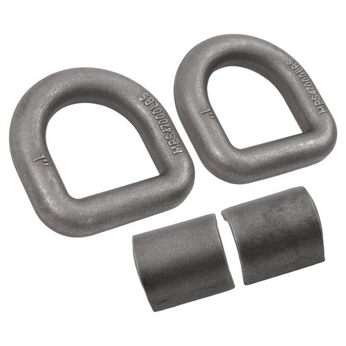 2 Pack 1" Weld On Forged D Ring with Welding Clip 47,000 LBS Fracture Strength