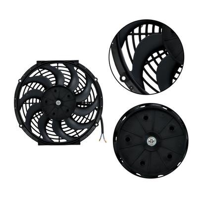 2× 12" Electric Radiator Cooling Slim Fans Push Pull Mount Black For Universal