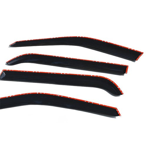 Tape-On Window Visor Guards Sun Rain Shade Smoke For Ford Explorer 2011-2019