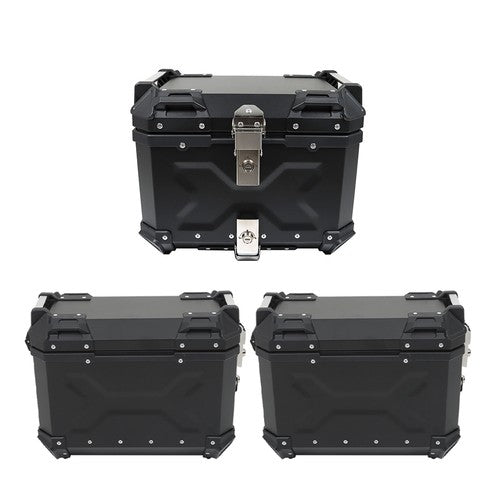 Motorcycle 36L Side Case Hard Saddlebag Aluminum & 45L Top Case Tail Box Luggage