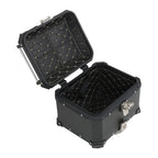 Black 45L Motorcycle Top Case Tail Box Thick Aluminum Hard Trunk With Backrest