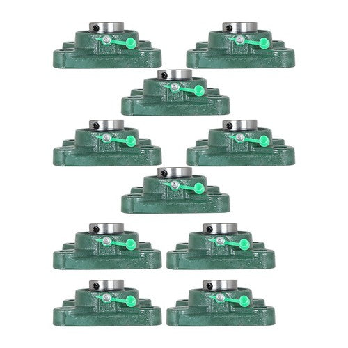 10PCS UCF205-16 Pillow Block Flange Bearing 1" Bore 4 Bolt Solid Base
