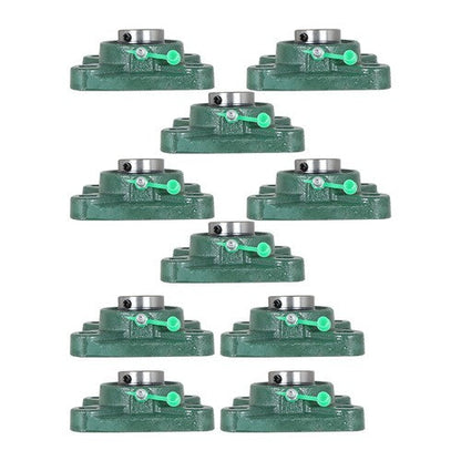 10PCS UCF205-16 Pillow Block Flange Bearing 1" Bore 4 Bolt Solid Base