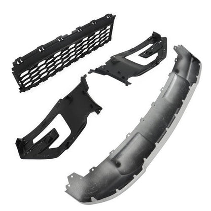 Compatible For 2016-2017 Ford Explorer Front Grille+Fog Light Frame*2+Skid Plate