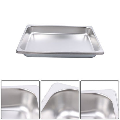 2.5 Inch Deep 6 Pack Full Size Restaurant Steam Table Pans Without Lid