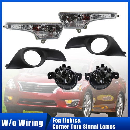 Fog Lights & Corner Turn Signal Lamps w/o Wiring for 2013-2015 for Nissan Altima