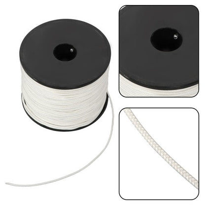 1/8 inch White Dacron Polyester Rope - 500 Foot Spool | Solid Braid