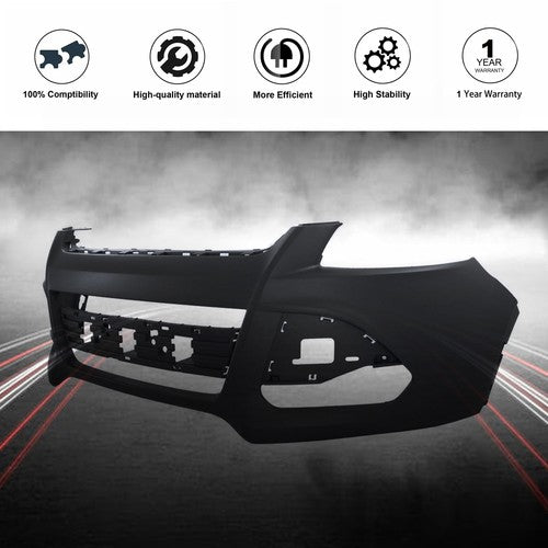 Front Bumper Cover Fascia Fit For 2013-2016 Ford Escape Black Plastic