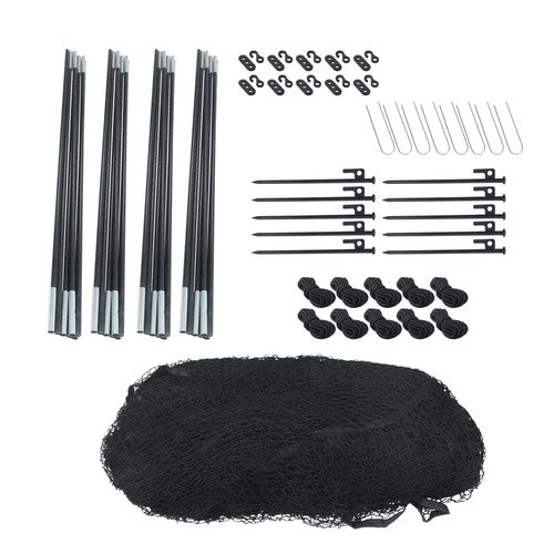 33x12x10 FT Softball Baseball Batting Cage Net With Shock-absorbing Rope & Rod