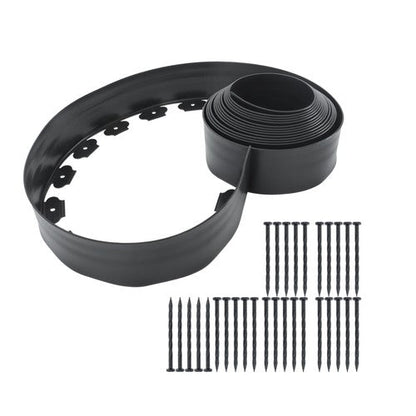 1 Set No-Dig Garden Edge Lawn Border L-shaped Landscape Edging Border Kit 33 FT
