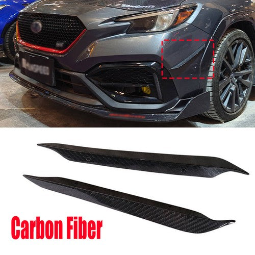 Carbon Fiber Front Bumper Upper Fin Canard Spoiler for 2022-24 for Subaru WRX