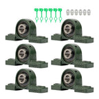 6PCS UCP202-10 Pillow Block Mounted Ball Bearing 5/8" Bore 2 Bolt Cast Iron Base