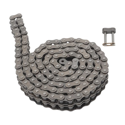 #80-2 Duplex Double Strand Roller Chain x 10 feet + 2 Connecting Links