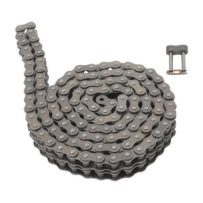 #80-2 Duplex Double Strand Roller Chain x 10 feet + 2 Connecting Links