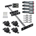 New 4 Retractable Seat Belts and Bracket Kit For EZGO Yamaha Club Car Golf Cart