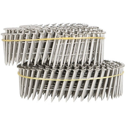 15 Degree Wire Coil 1-1/4 ×.09 Ring Shank Stainless Steel Siding Nails 1200Pcs