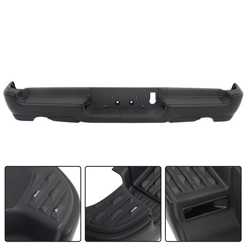 Rear Bumper w/ Vent w/o Sensor Holes Black Metal Suitable For RAM 1500 2019-2022
