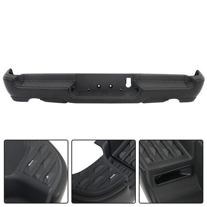 Rear Bumper w/ Vent w/o Sensor Holes Black Metal Suitable For RAM 1500 2019-2022