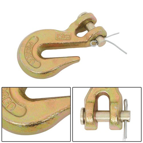 10 Pack 5/16 Inch G70 Clevis Grab Hooks Chain Hooks - 5400lbs Working Load Limit