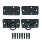 2 Pack Tractor Bucket Hooks with Tie down Ring, Grade 70 Forged Steel Black