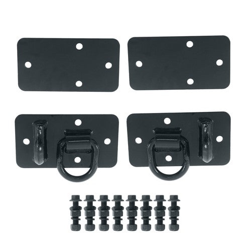 2 Pack Tractor Bucket Hooks with Tie down Ring, Grade 70 Forged Steel Black