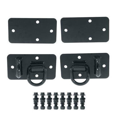2 Pack Tractor Bucket Hooks with Tie down Ring, Grade 70 Forged Steel Black