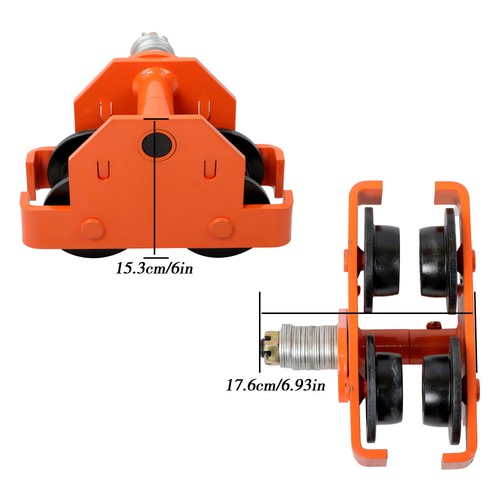 Push Beam Trolley Manual Trolley 2200 lbs/1 Ton Load 2.5"-8" Adjustable