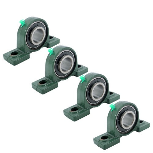 4 Pcs UCP208-24 Pillow Block Bearing Solid Base 1-1/2" Bore Self-Aligning
