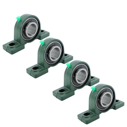 4 Pcs UCP208-24 Pillow Block Bearing Solid Base 1-1/2" Bore Self-Aligning