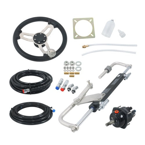 NEW 90HP Hydraulic Outboard Steering Kit With 20ft High Strength Nylon Hose