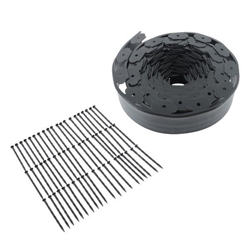 60ft Landscape Edging with 60 Spikes for Lawn 2 Inch Tall US Garden Edging