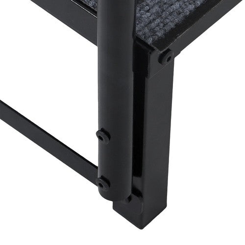 660lbs 2 Step RV Stairs Load Capacity Step Ladder Outdoor RV Steps (w/ Handrail)