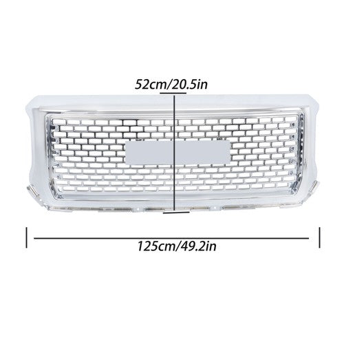 Compatible For GMC Sierra 1500 2014-2015 Chrome Front Bumper Center Mesh Grille