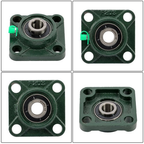 4pcs UCF202-10 Pillow Block Bearing 5/8" Bore 4-Bolt Self-Aligning Solid Base