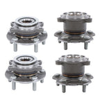 For Nissan Rogue 2008-2013 AWD Front & Rear LH & RH 2.5L L4 4× Wheel Hub Bearing