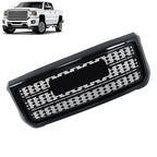 Gloss Black Front Grille For GMC Sierra 2500HD 3500HD Denali 2015-2019 Plastic