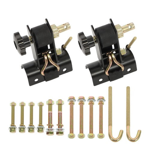 2 × Ladder Rack Ratchet Straps w/ J-Hook 1.5"×7.5' Black Retractable Ratchet Tie