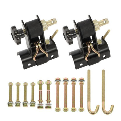 2 × Ladder Rack Ratchet Straps w/ J-Hook 1.5"×7.5' Black Retractable Ratchet Tie
